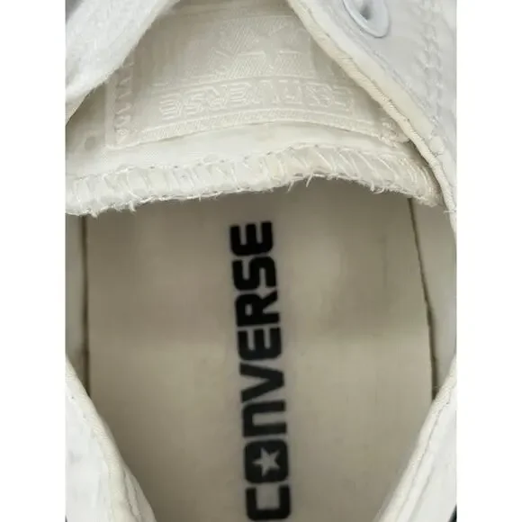 Converse Ctas Neoprene O White Black Low Top Quilted Sneakers 9 - Picture 8 of 11